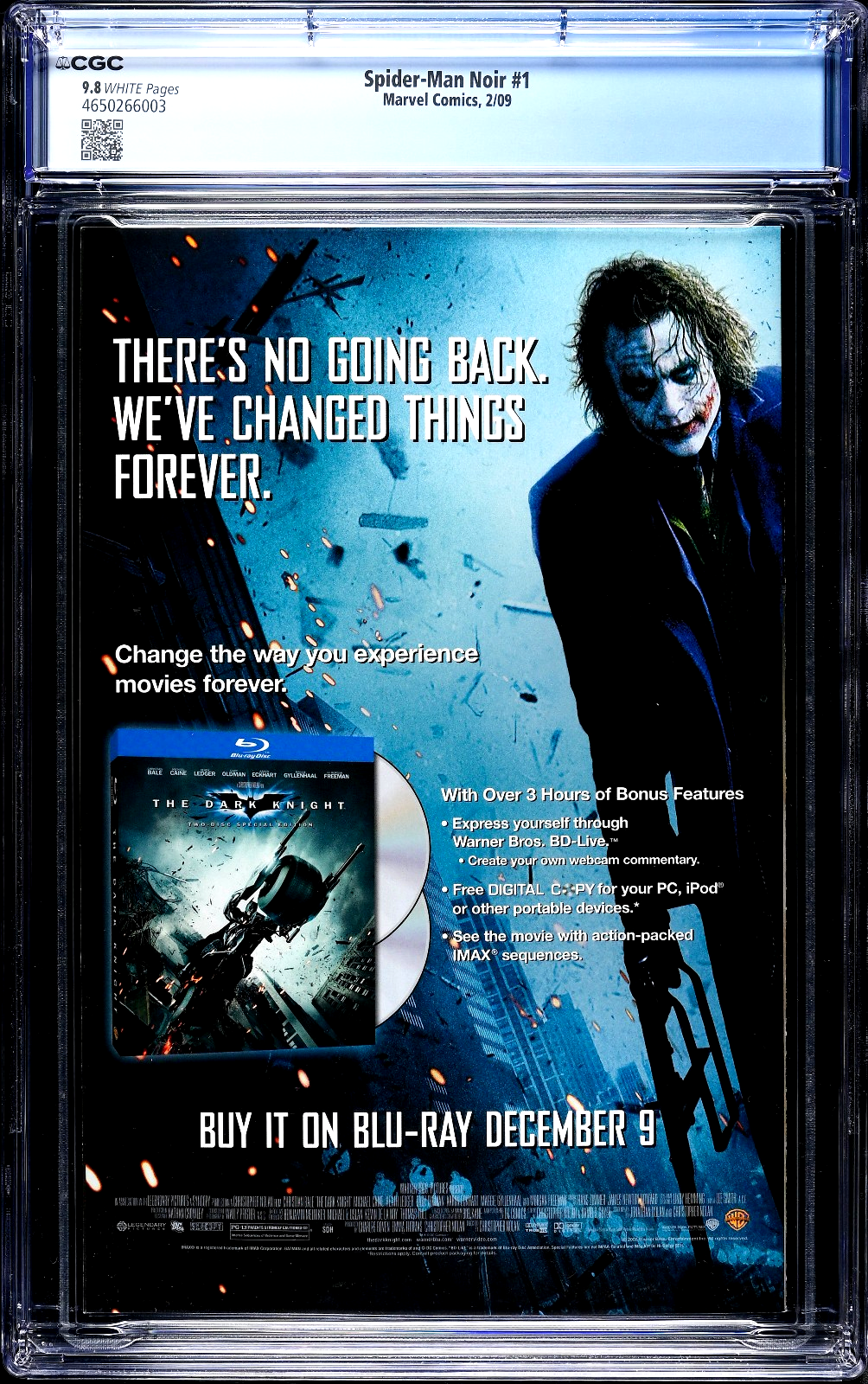 Spider-Man Noir #1 (2009) CGC 9.8 NM/MT White Pages KEY 1st Appearance