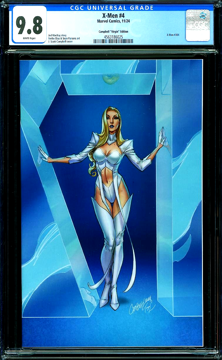 X-Men #4 (2024) CGC 9.8 NM/MT Campbell Emma Frost Virgin Retailer (Ltd 1:100)