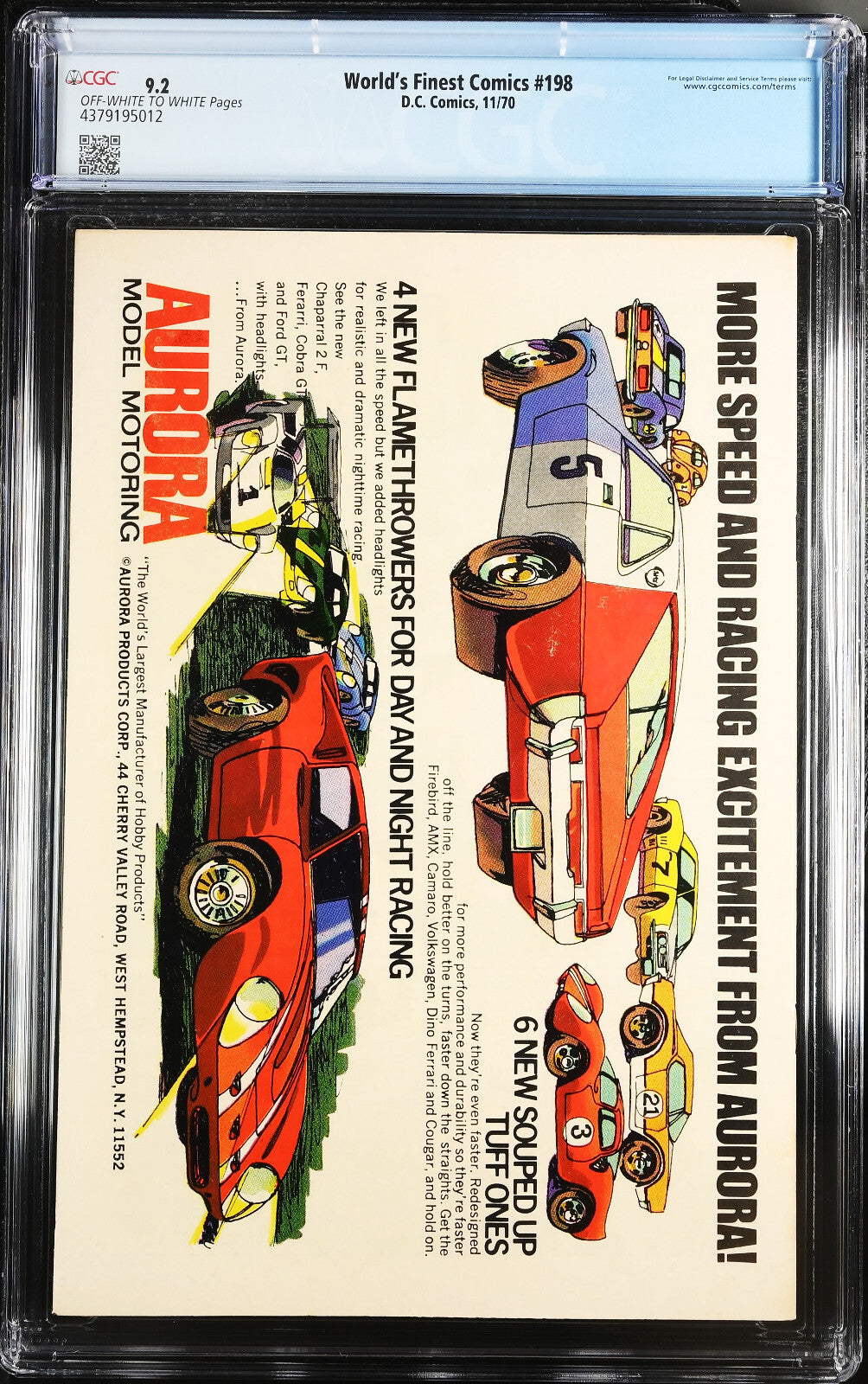 World's Finest Comics #198 (1970) CGC 9.2 NM- OW White 3rd Superman Flash Race