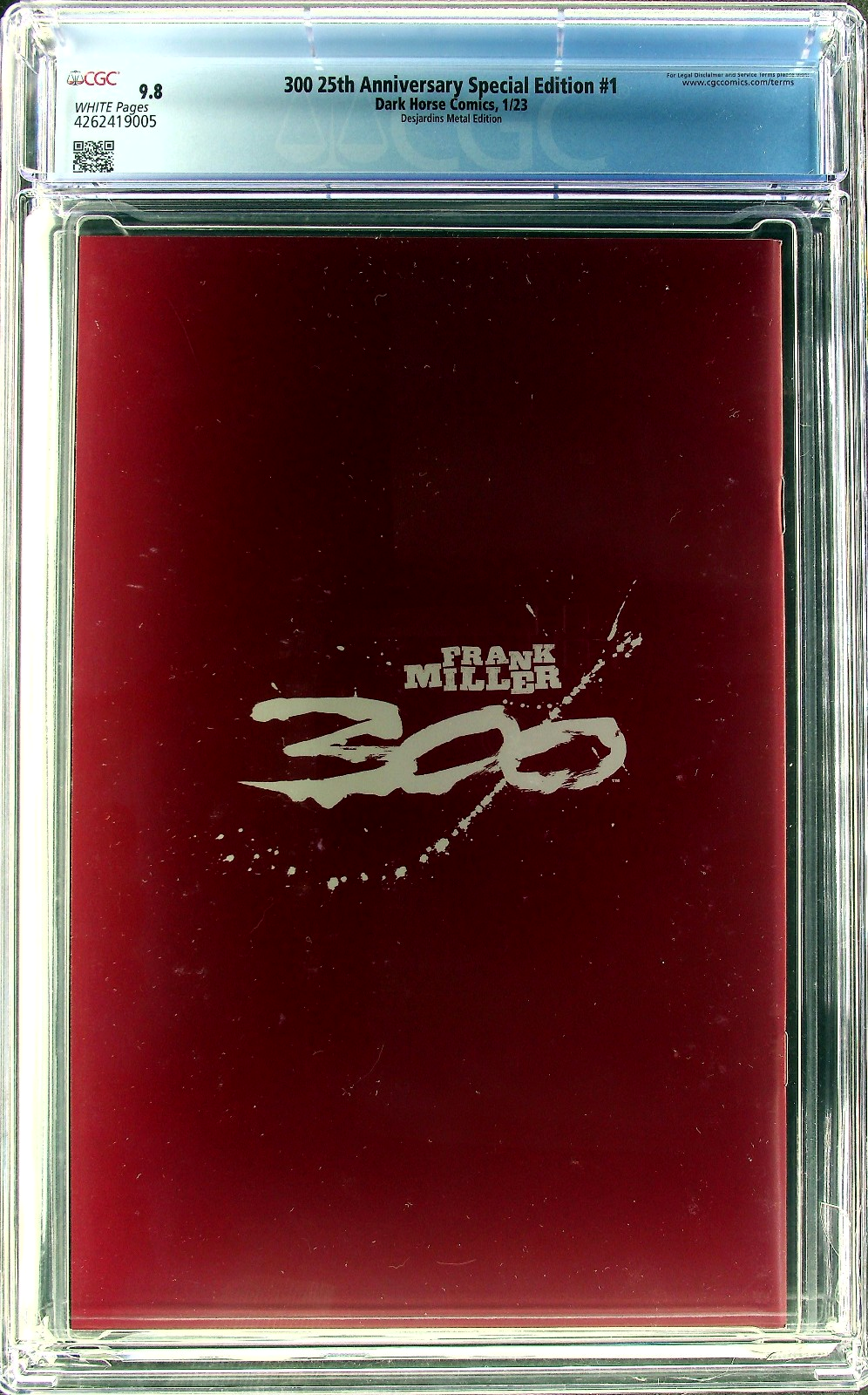 300 25th Anniversary Special Edition #1 (2023) CGC 9.8 NM/MT Desjardins METAL