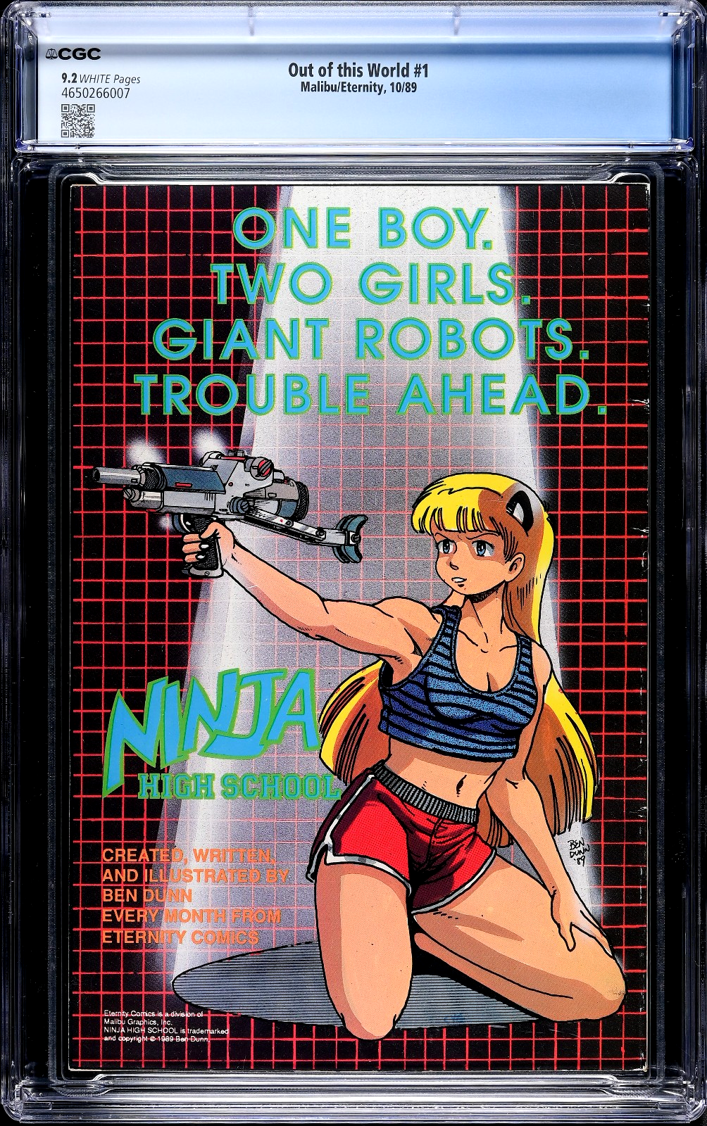 Out of this World #1 (1981) CGC 9.2 NM- WHITE Malibu Eternity Bruce Timm Cover