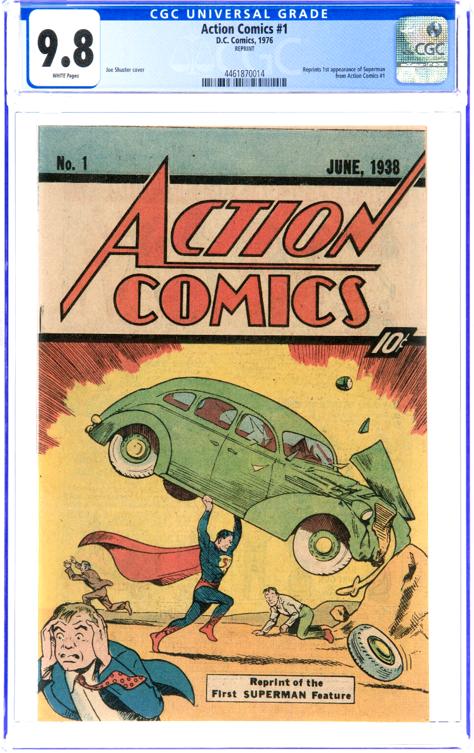 Action Comics #1 (1976) CGC NM/MT 9.8 White Sleeping Bag RARE 10¢ Cover Reprint