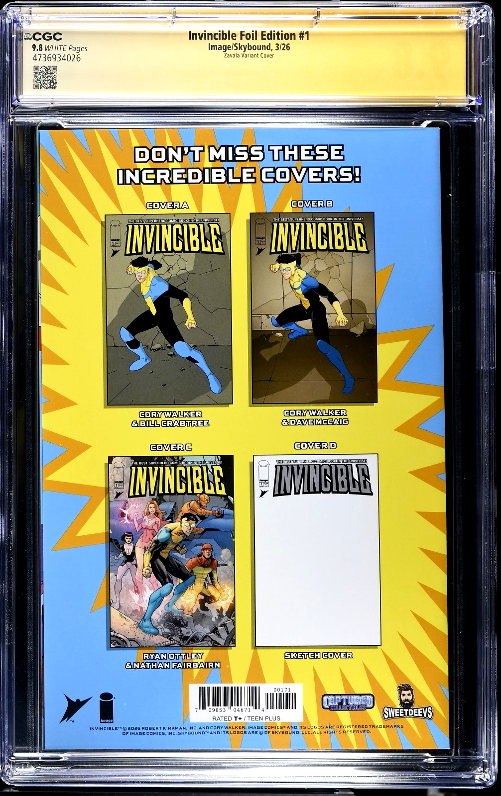 Invincible Foil Edition #1 (2026) CGC 9.8 SS Signed Martin Zavala C2E2 LTD 999