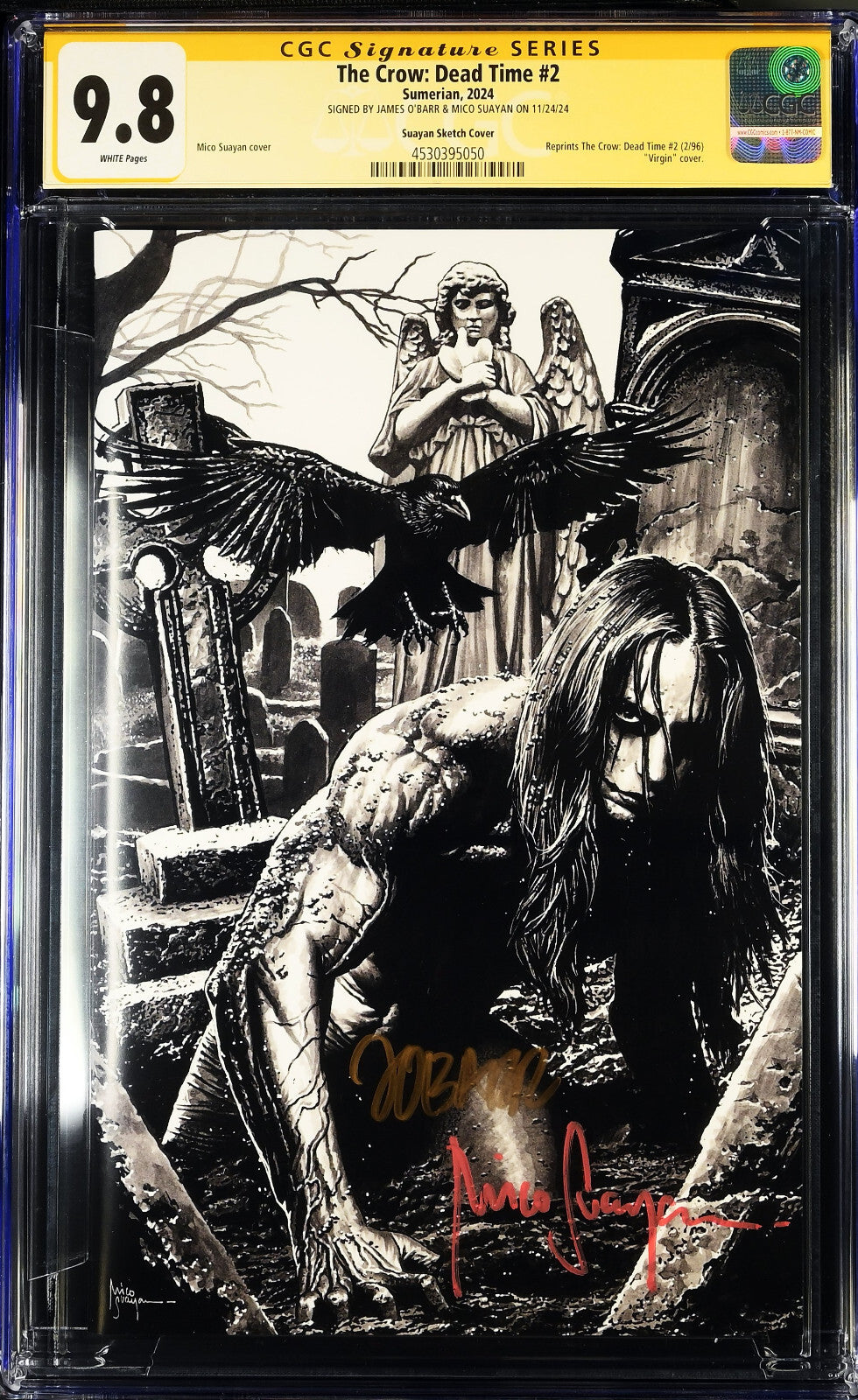 Crow Deadtime #2 (2024) CGC 9.8 NM/MT SS Signature x2 James O'Barr & Mico Suayan