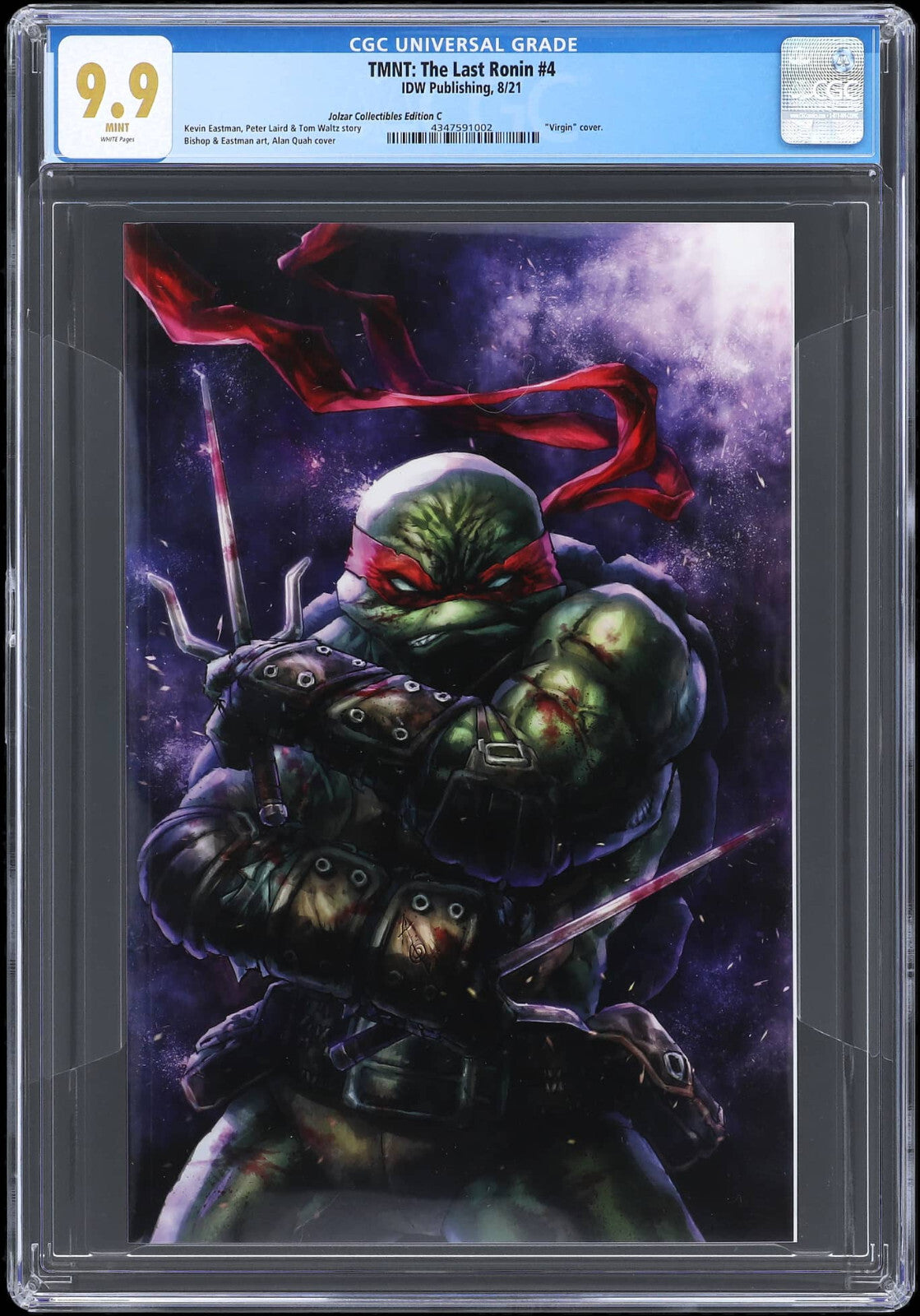 TMNT: The Last Ronin #4 (2021) CGC 9.9 MINT Jolzar Collectibles Virgin C Not 9.8