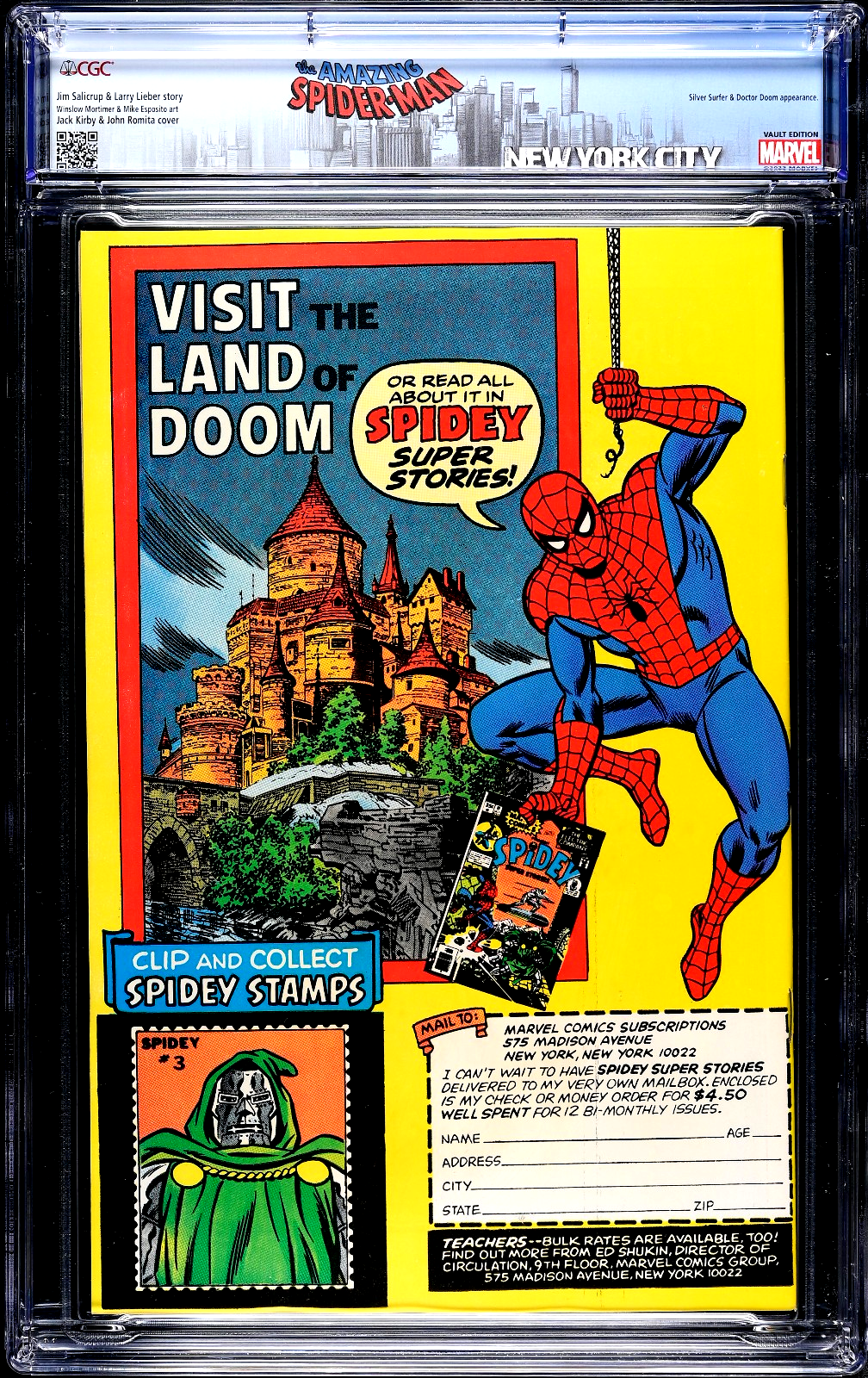 Spidey Super Stories #19 (1976) CGC 9.6 NM WHITE Silver Surfer Doom Spider-Man