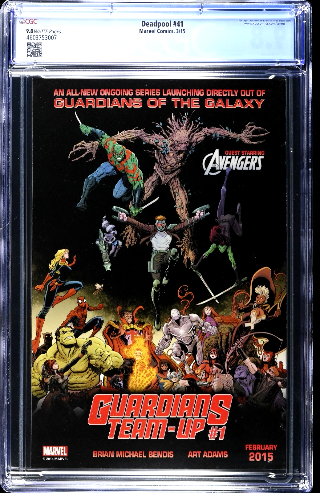 Deadpool #41 (2015) CGC 9.8 Brooks Road Warrior Atomic Explosion Homage Cover