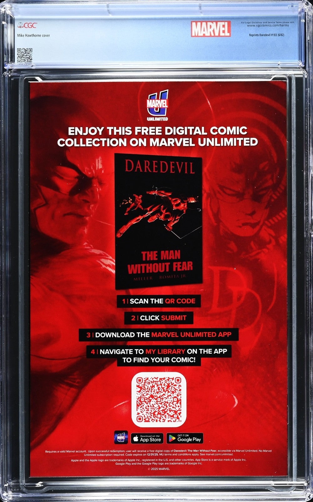 Daredevil Reissue #183 (2025) CGC 9.8 Whatnot Gold Foil Retired Custom Label