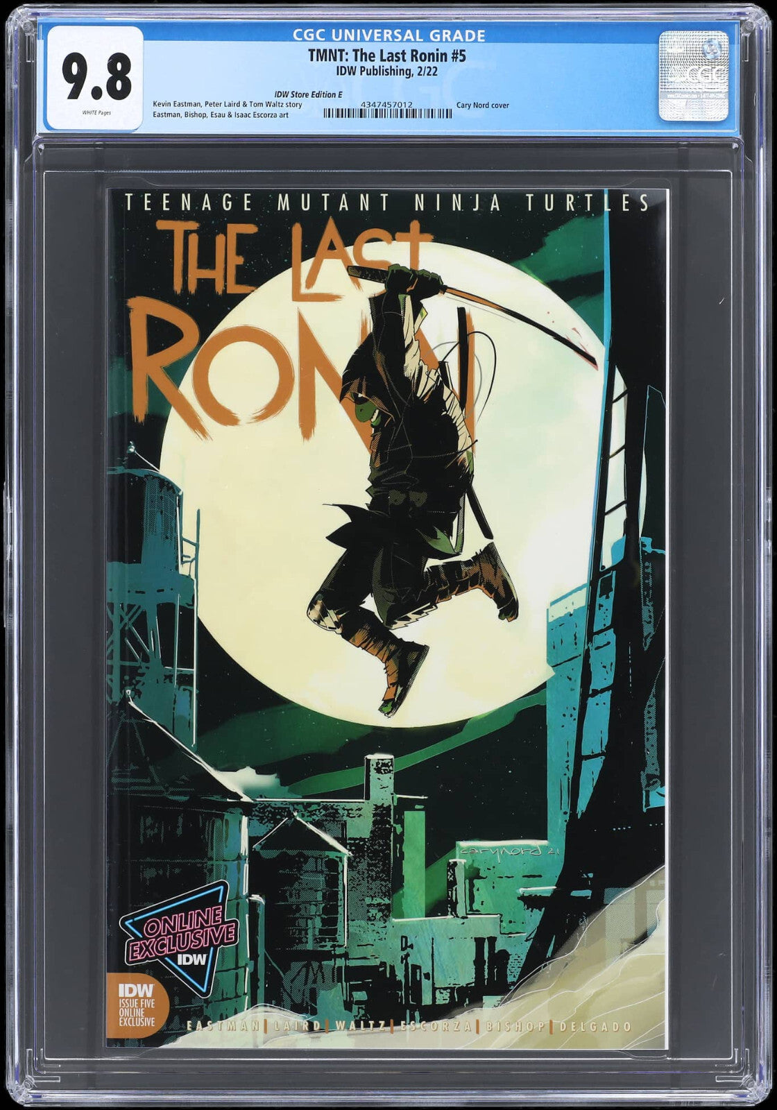 TMNT: The Last Ronin #5 (2022) CGC 9.8 NM/MT White Pages IDW Store Edition E