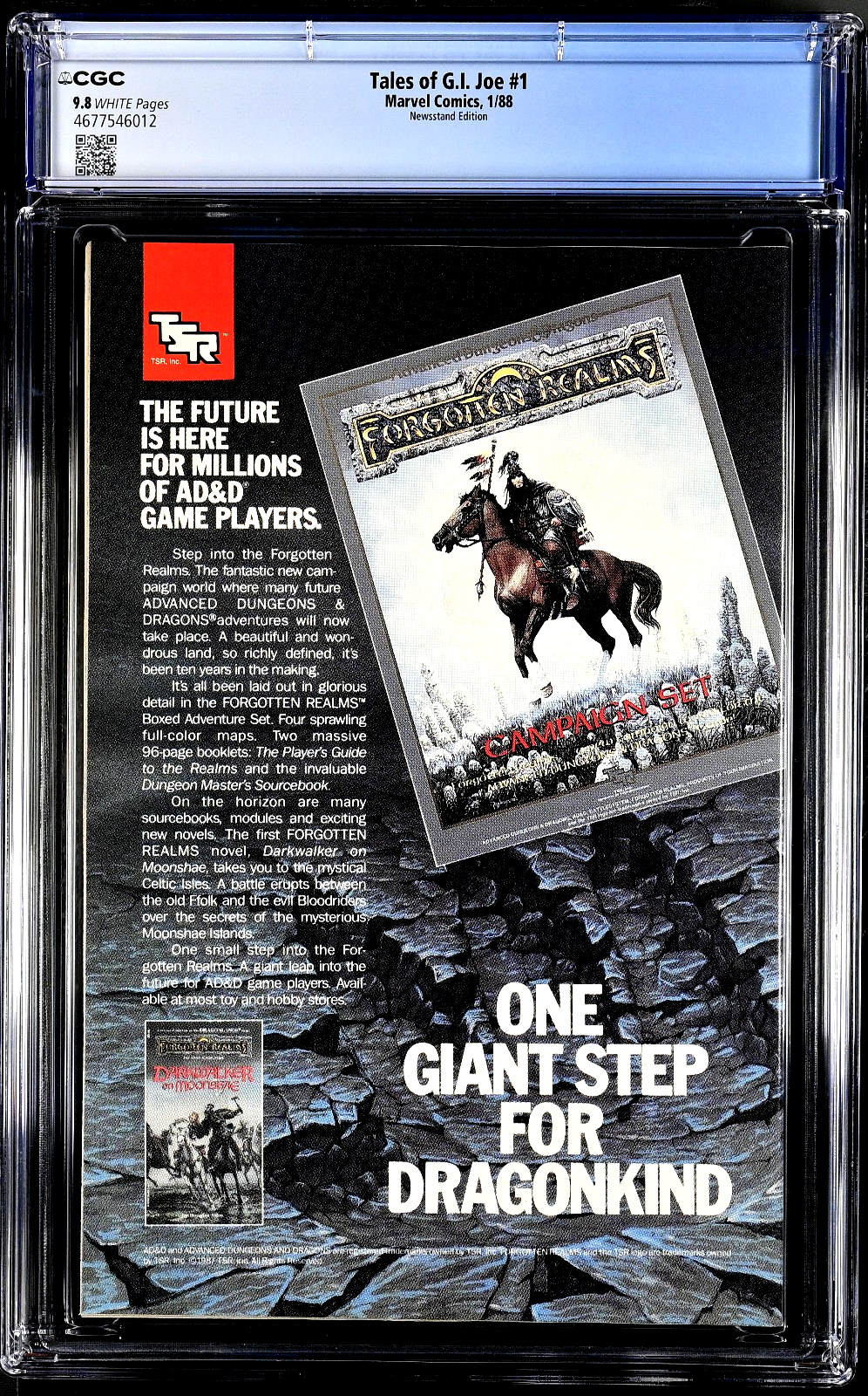 Tales of G.I. Joe #1 (1988) CGC 9.8 NM/MT Newsstand Edition RARE HTF (WTC/BT)