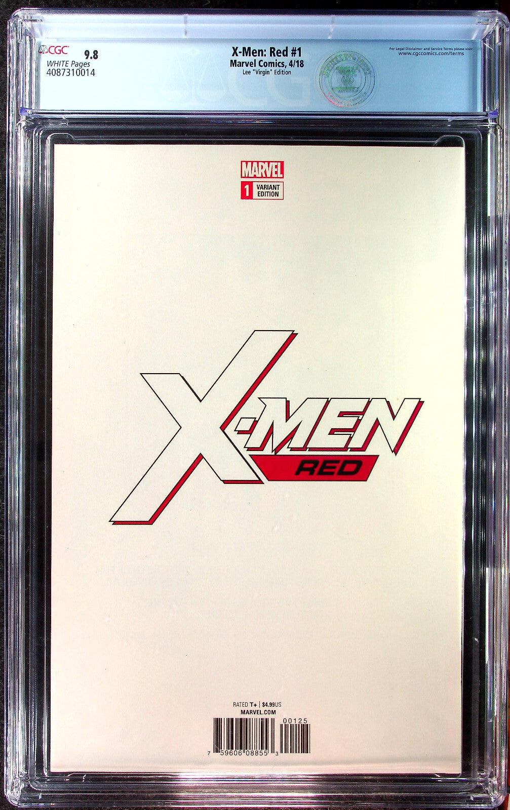X-Men Red #1 (2018) CGC 9.8 NM/MT White Uknown Comics Jee-Hyung Lee Virgin X-23