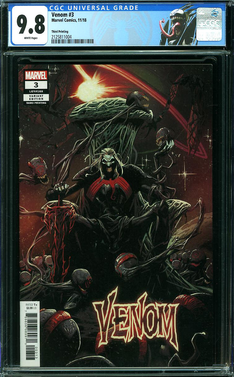 Venom #3 (2018) CGC 9.8 NM/MT WHITE Pages 3rd Print Key 1st Knull Stegman Cates