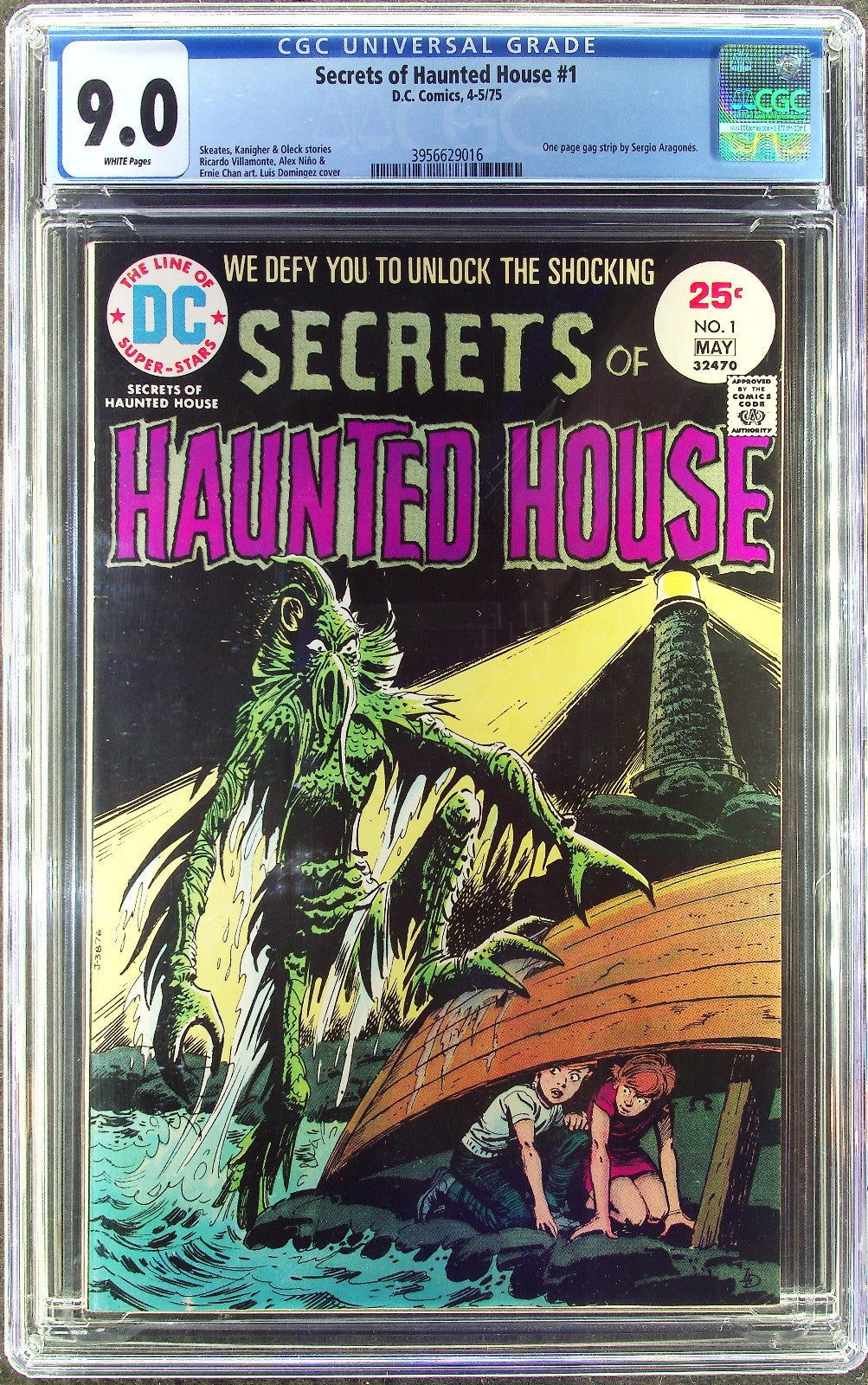Secrets of Haunted House #1 (1975) CGC 9.0 VF/NM White Luis Dominguez Cover