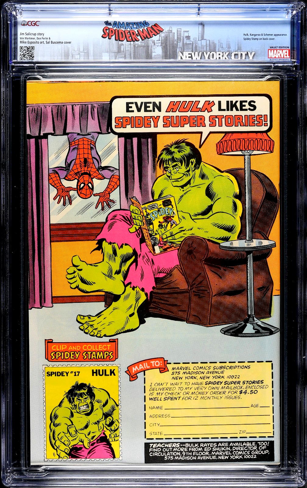 Spidey Super Stories #33 (1978) CGC 9.6 NM+ White Hulk Spider-Man Battle Cover