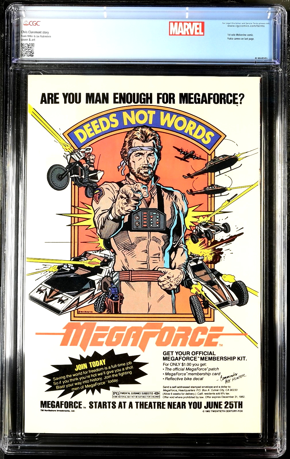 Wolverine Limited Series #1 (1982) CGC 9.8 NM/MT WHITE Newsstand Custom Label