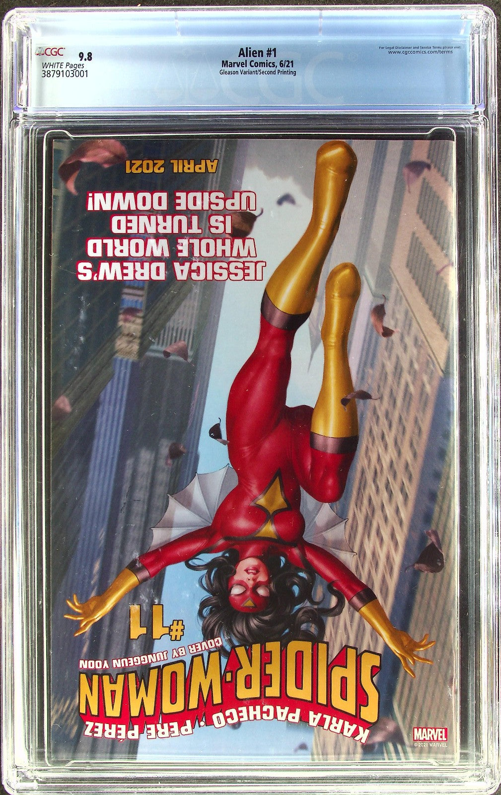 Alien #1 (2021) CGC 9.8 NM/MT WHITE Gleason 2nd Print Retailer Incentive 1:25