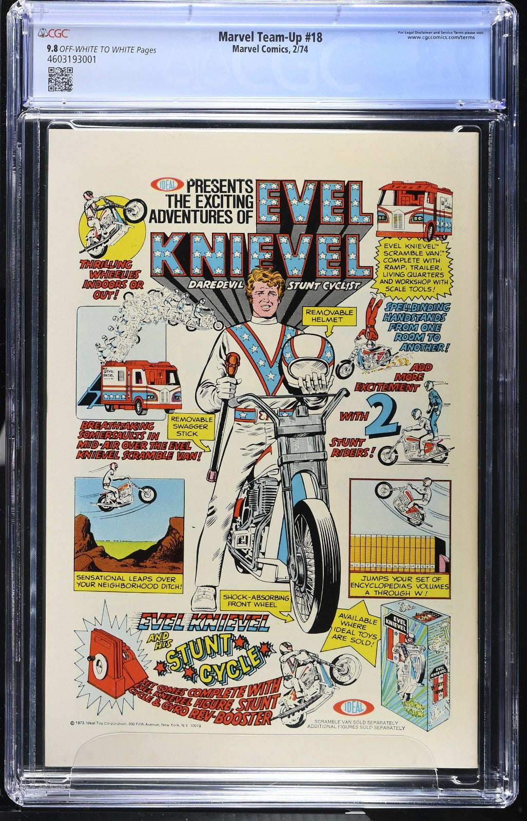 Marvel Team-Up #18 (1974) CGC 9.8 NM/MT OW/White The Human Torch vs. Hulk Battle
