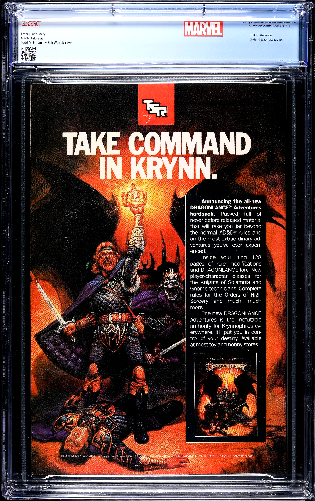 Incredible Hulk #340 (1988) CGC 9.6 NM+ McFarlane Wolverine Battle Custom Label