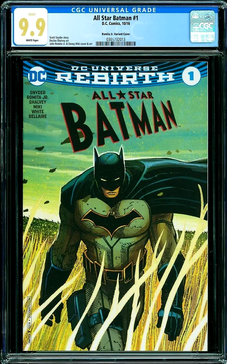 All Star Batman #1 (2016) CGC 9.9 (Not 9.8) MINT WHITE Romita Fan Expo LTD 1000
