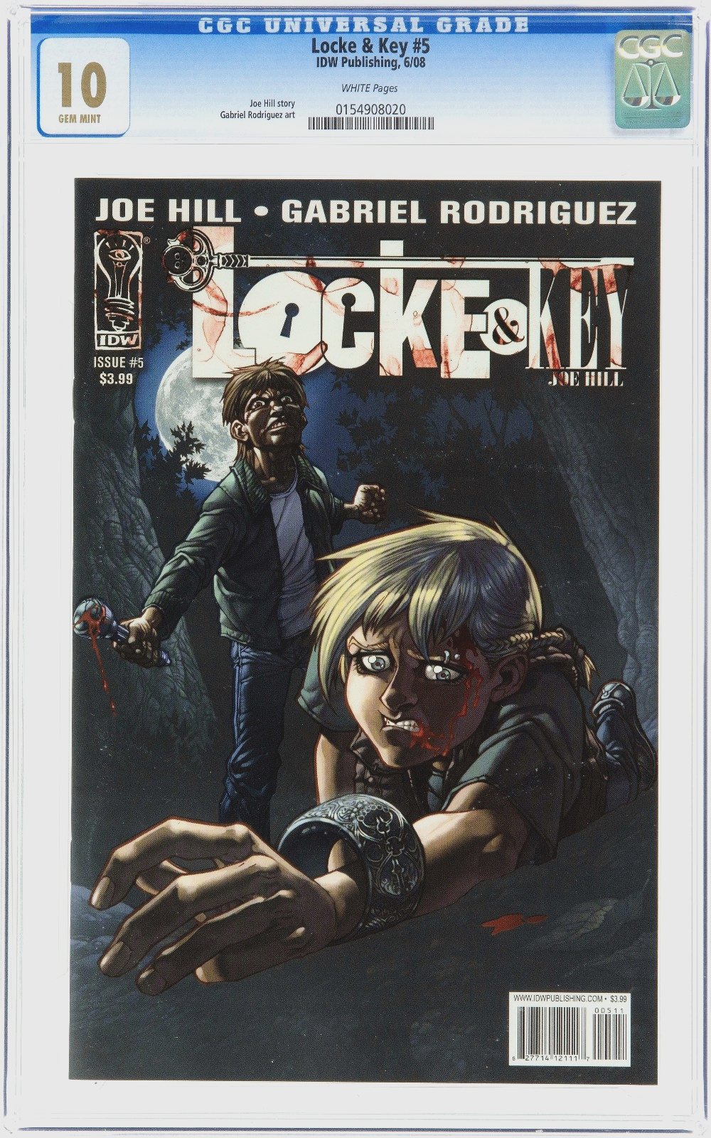 Locke & Key #5 (2008) CGC 10 GEM MINT WHITE Pages IDW Publishing