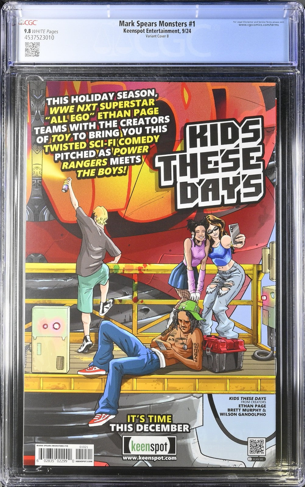 Mark Spears Monsters #1 (2024) CGC 9.8 NM/MT Cover B Dracula Dripping Blood PC