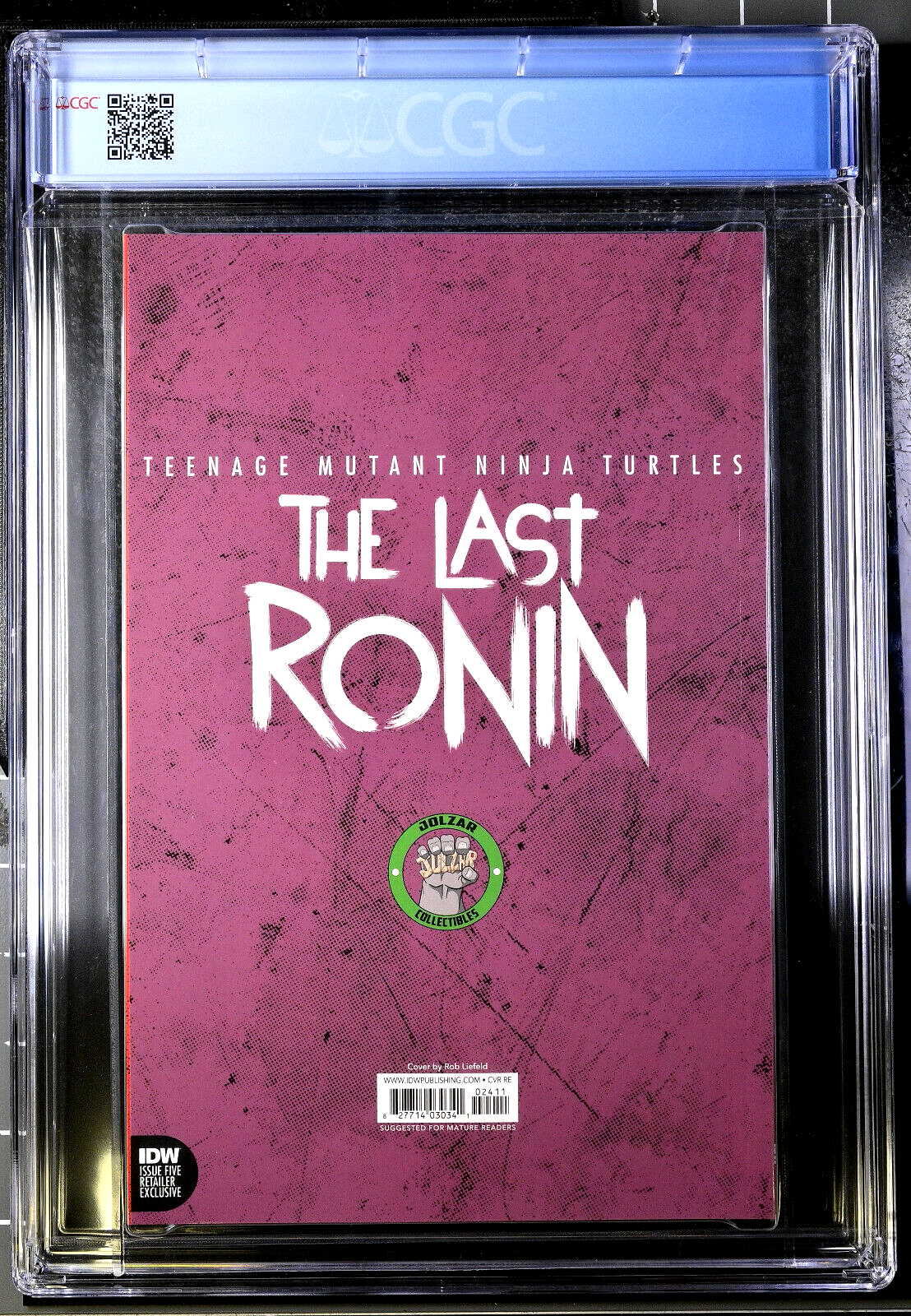 TMNT: The Last Ronin #5 (2022) CGC 9.8 NM/MT White Jolzar Collectibles Virgin C