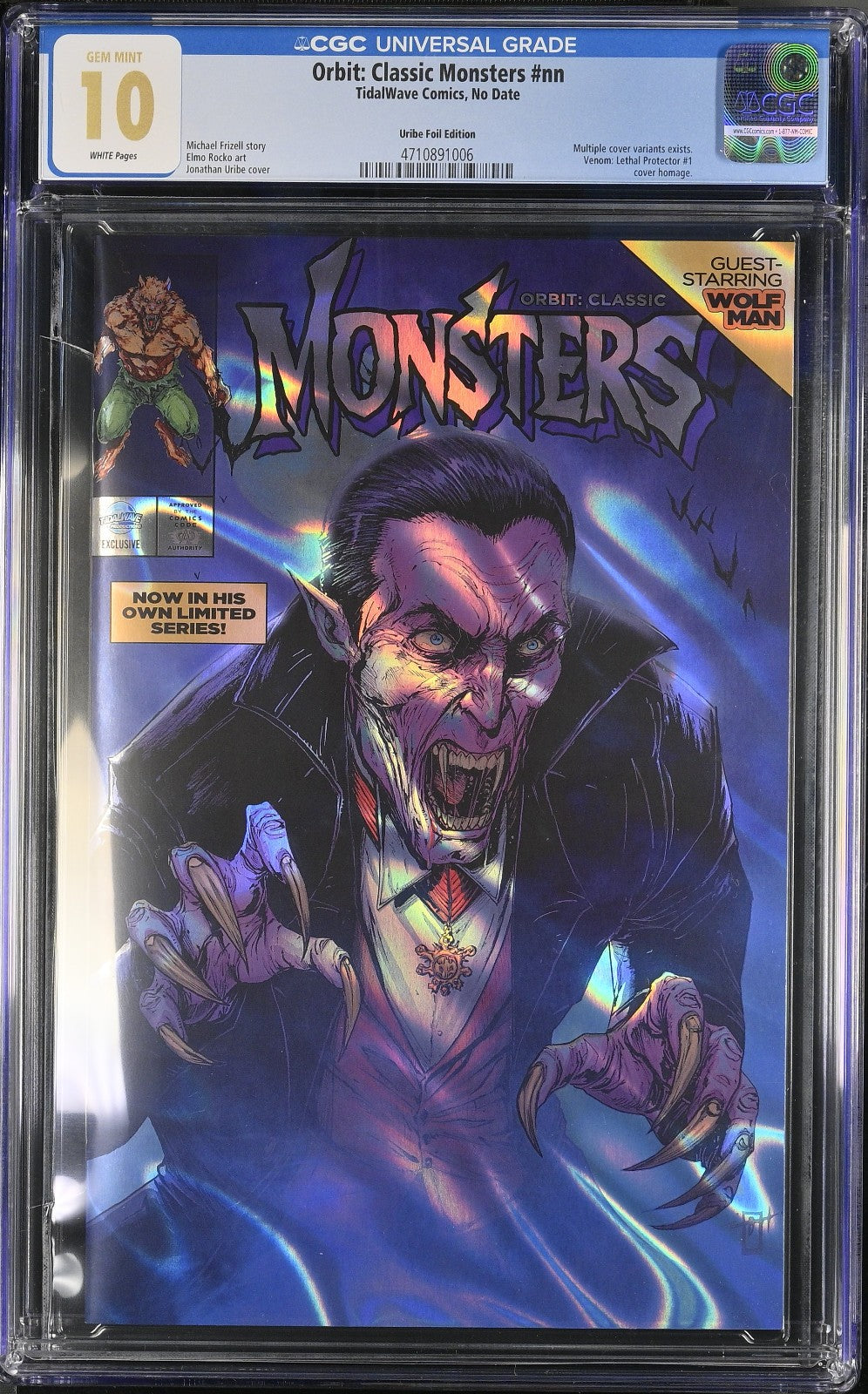 Orbit Classic Monsters (2026) CGC 10 Dracula Foil Venom Lethal Protector LTD 10
