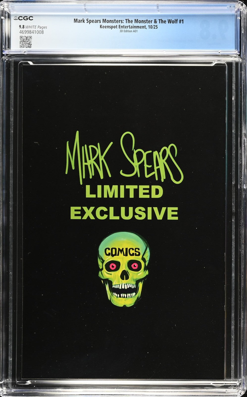 Mark Spears Monster & The Wolf #1 (2025) CGC 9.8 3-D Edition Cover A01 Ltd 100
