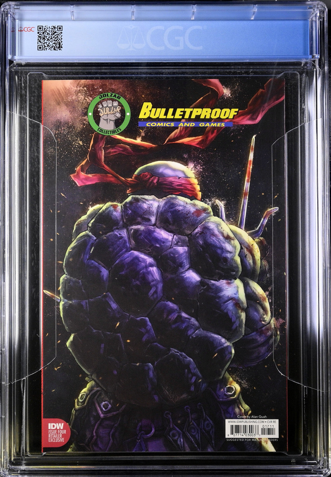 TMNT: The Last Ronin #4 (2021) CGC 9.9 MINT Jolzar Collectibles Virgin C Not 9.8