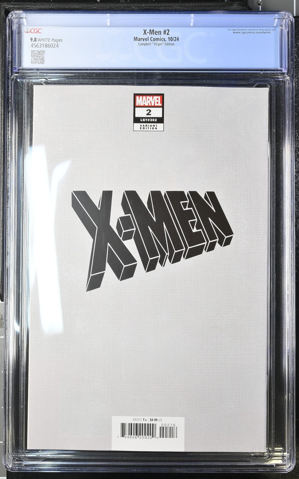 X-Men #2 (2024) CGC 9.8 NM/MT Campbell Magik Virgin Retailer (Ltd 1:100)