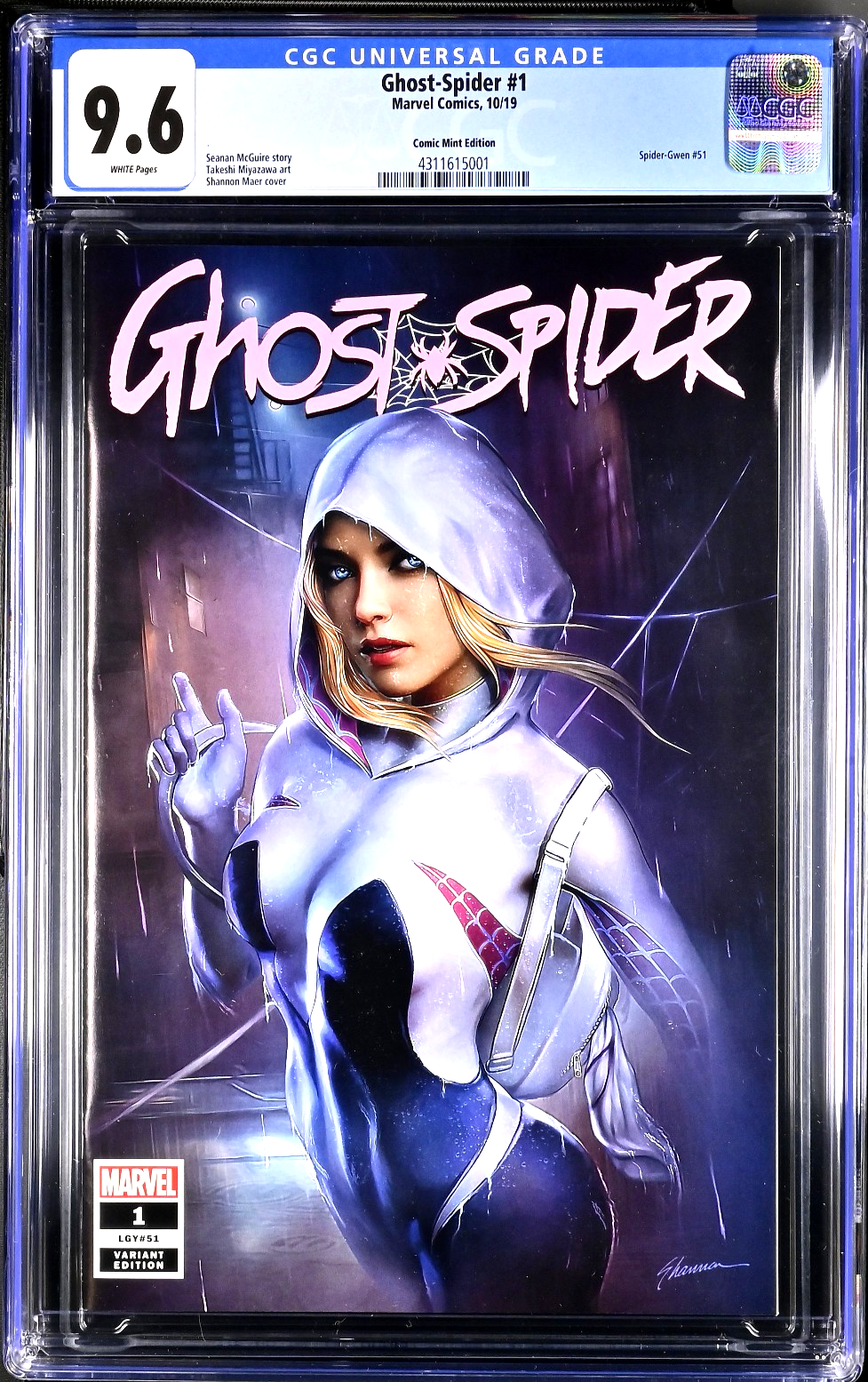 Ghost-Spider #1 (2024) CGC 9.6 NM+ White LGY 51 Comic Mint Shannon Maer Edition