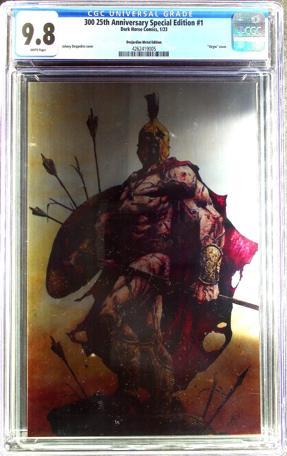 300 25th Anniversary Special Edition #1 (2023) CGC 9.8 NM/MT Desjardins METAL