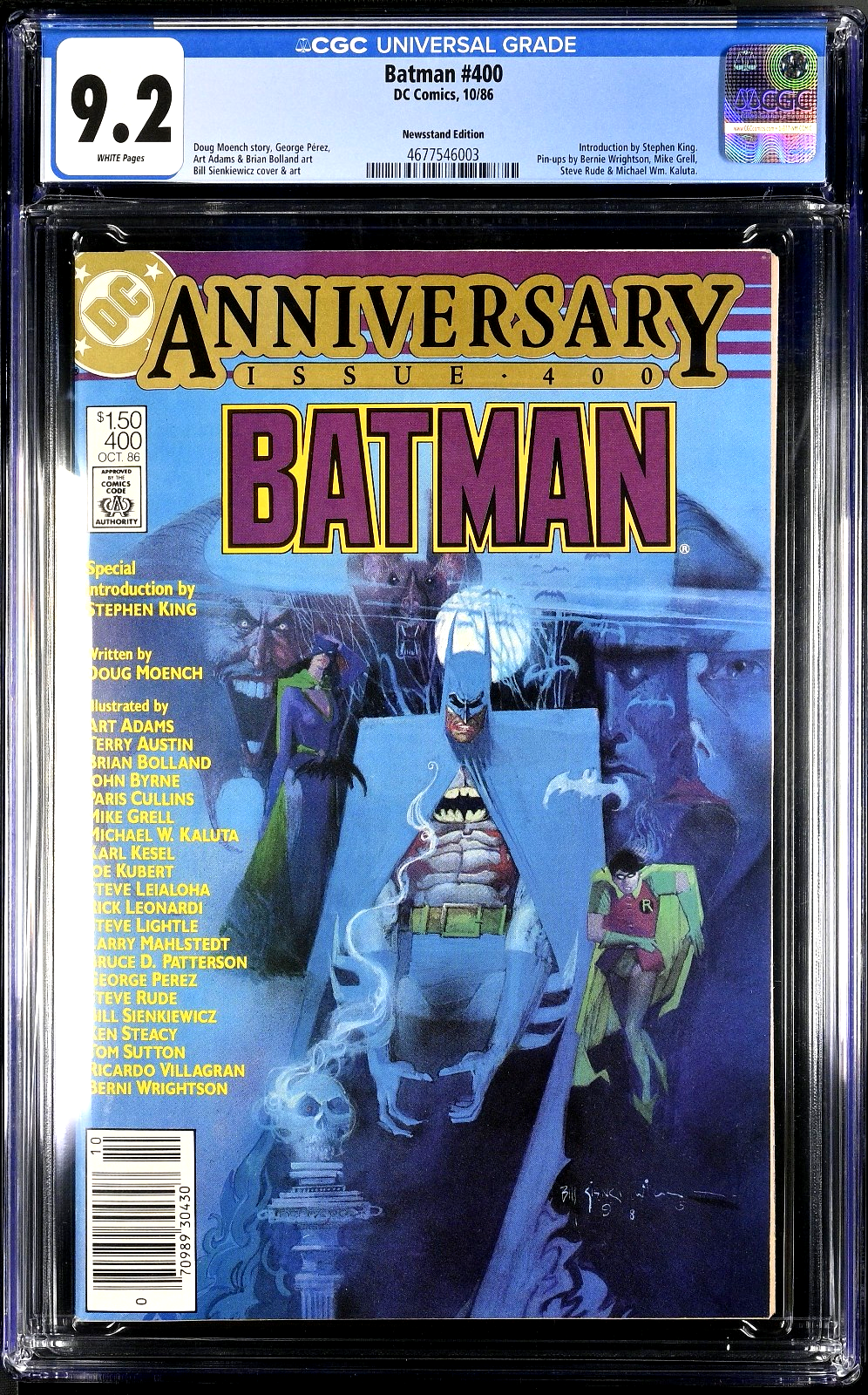 Batman #400 (1986) CGC 9.2 NM- White Anniversary Newsstand Edition (WTC/BT)