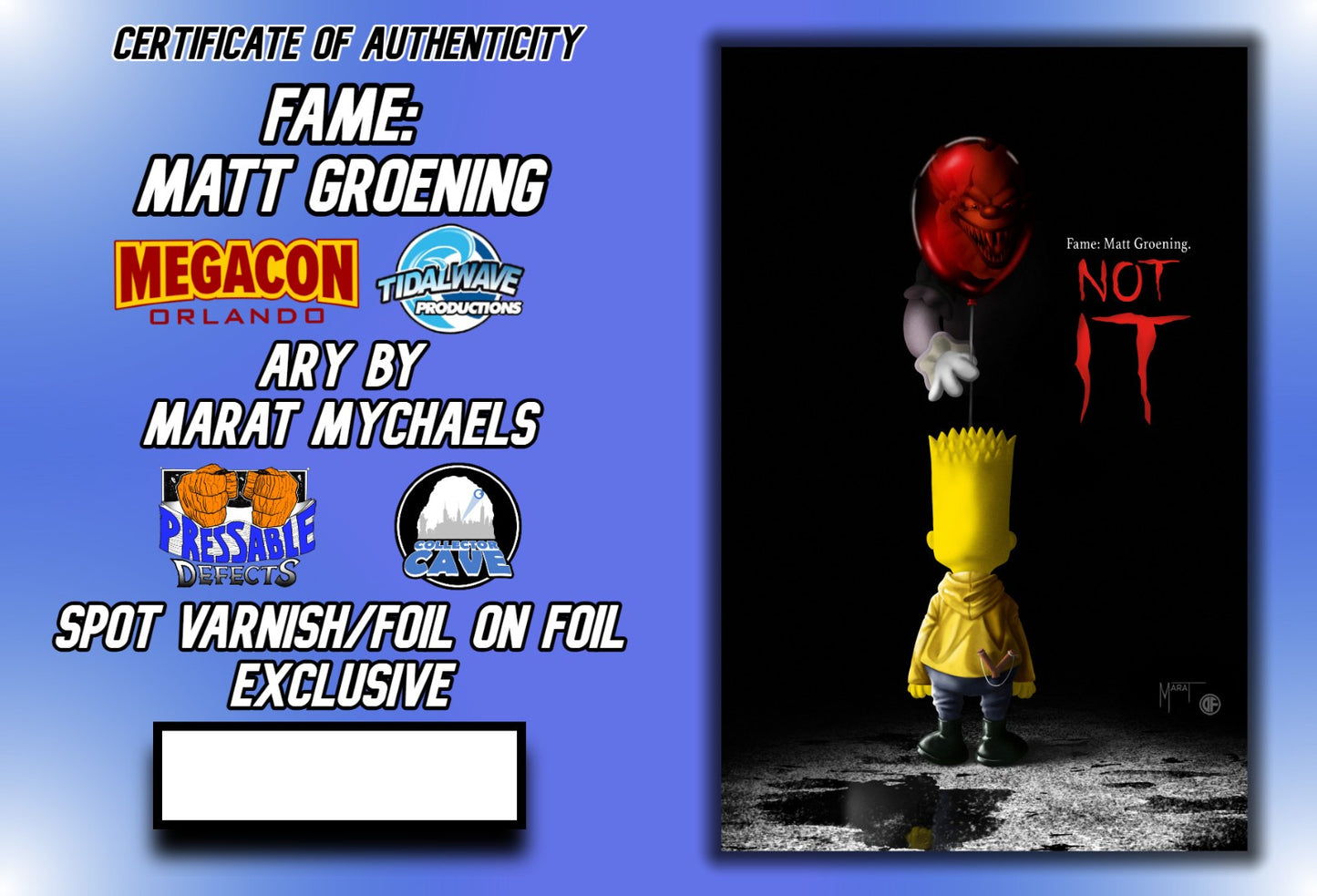 Fame: Matt Groening (2026) CGC 9.8 MegaCon Mychaels Spot Foil Simpsons Krusty IT