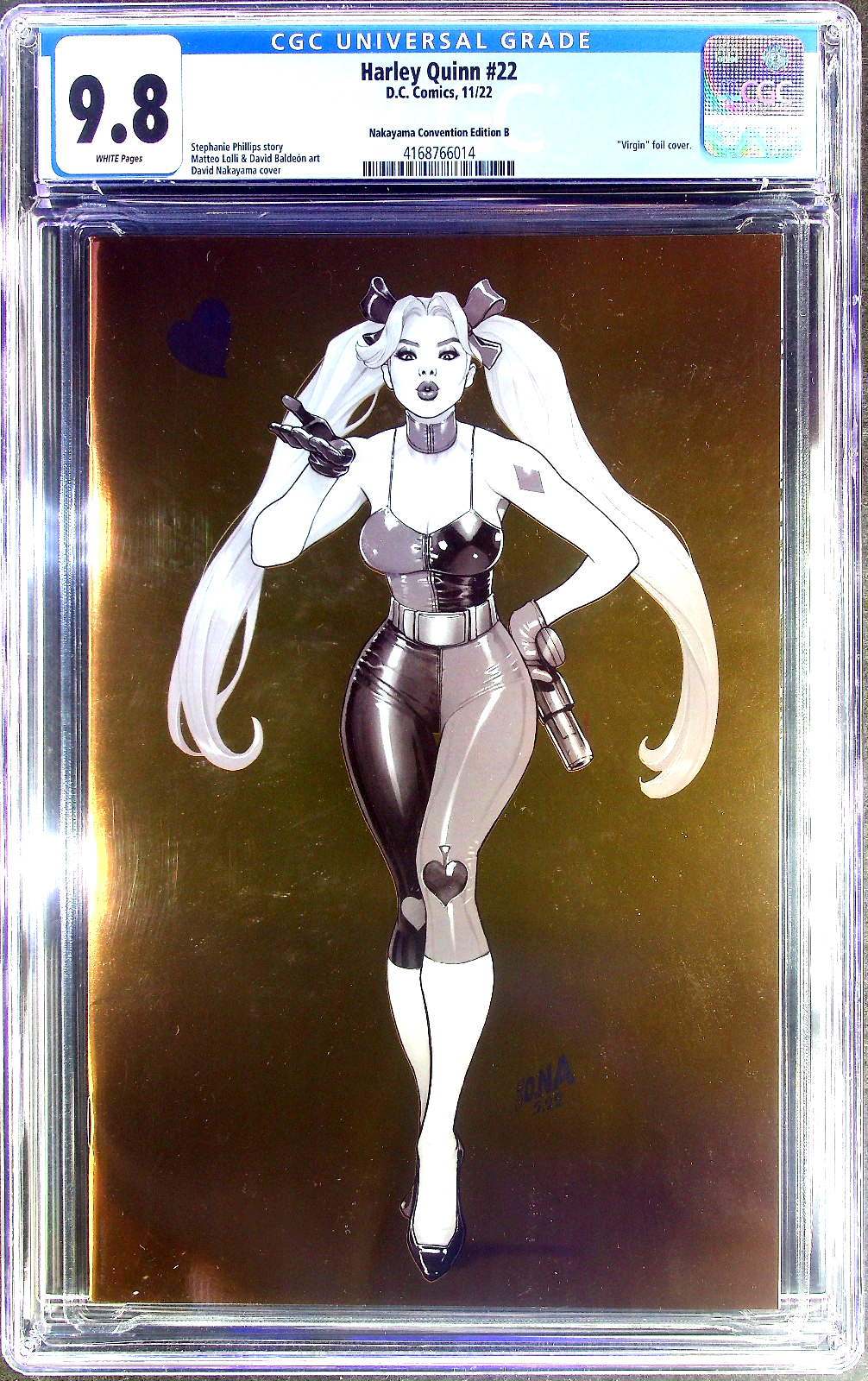Harley Quinn #22 (2022) CGC 9.8 NM/MT Nakayama Virgin Gold Foil NYCC Edition B