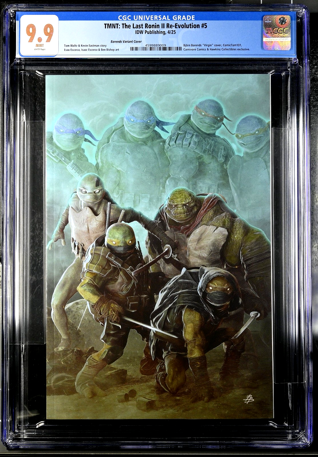 TMNT: The Last Ronin II Re-Evolution #5 (2025) CGC 9.9 MINT Barends Virgin