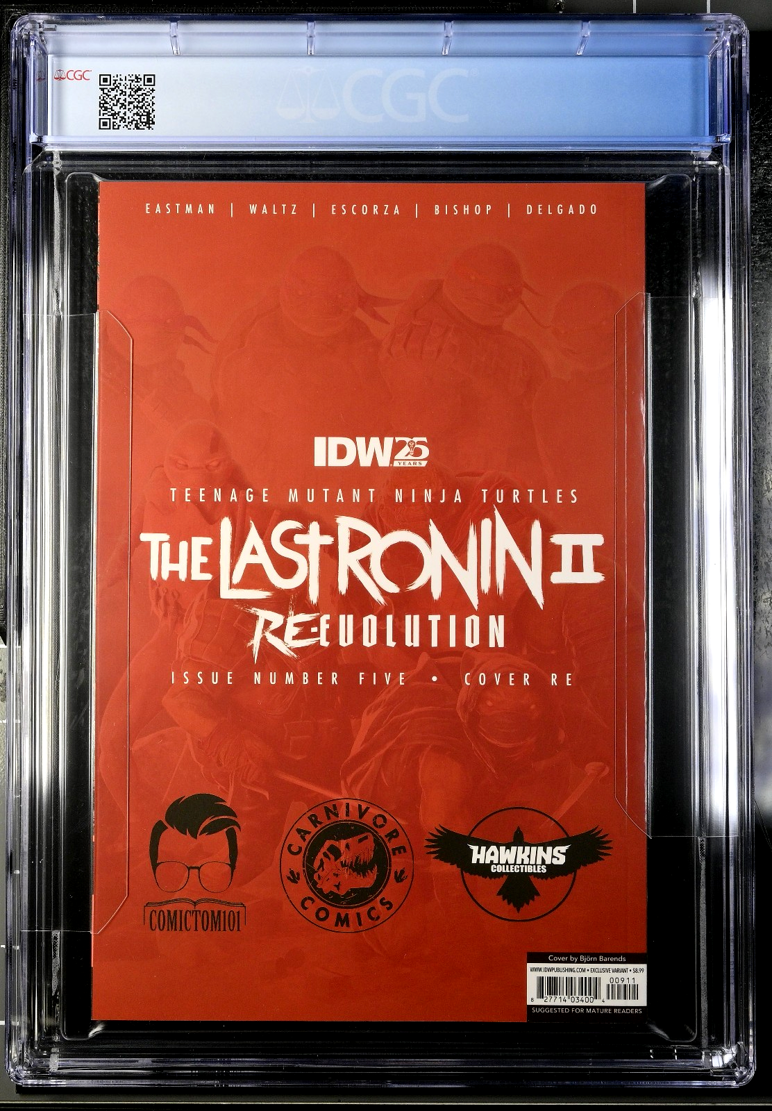TMNT Last Ronin II Re-Evolution #5 (2025) CGC 9.9 (Not 9.8) MINT Barends Virgin