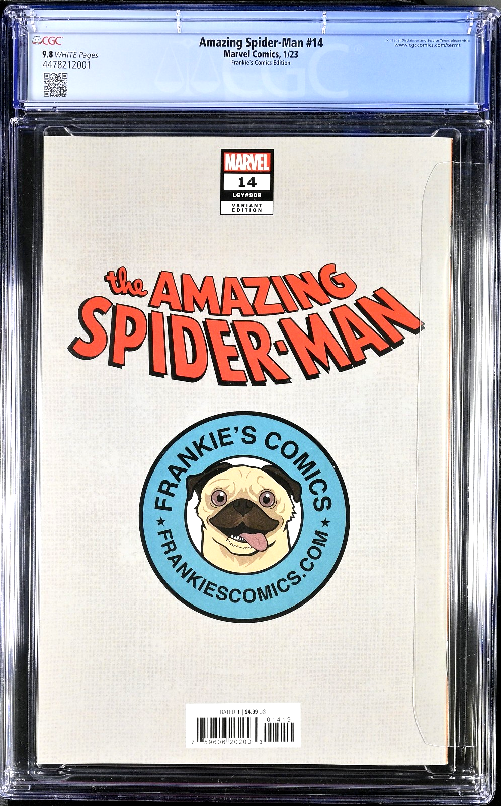 Amazing Spider-Man #14 (2023) LGY #908 CGC 9.8 NM/MT WHITE Frankie's Comics