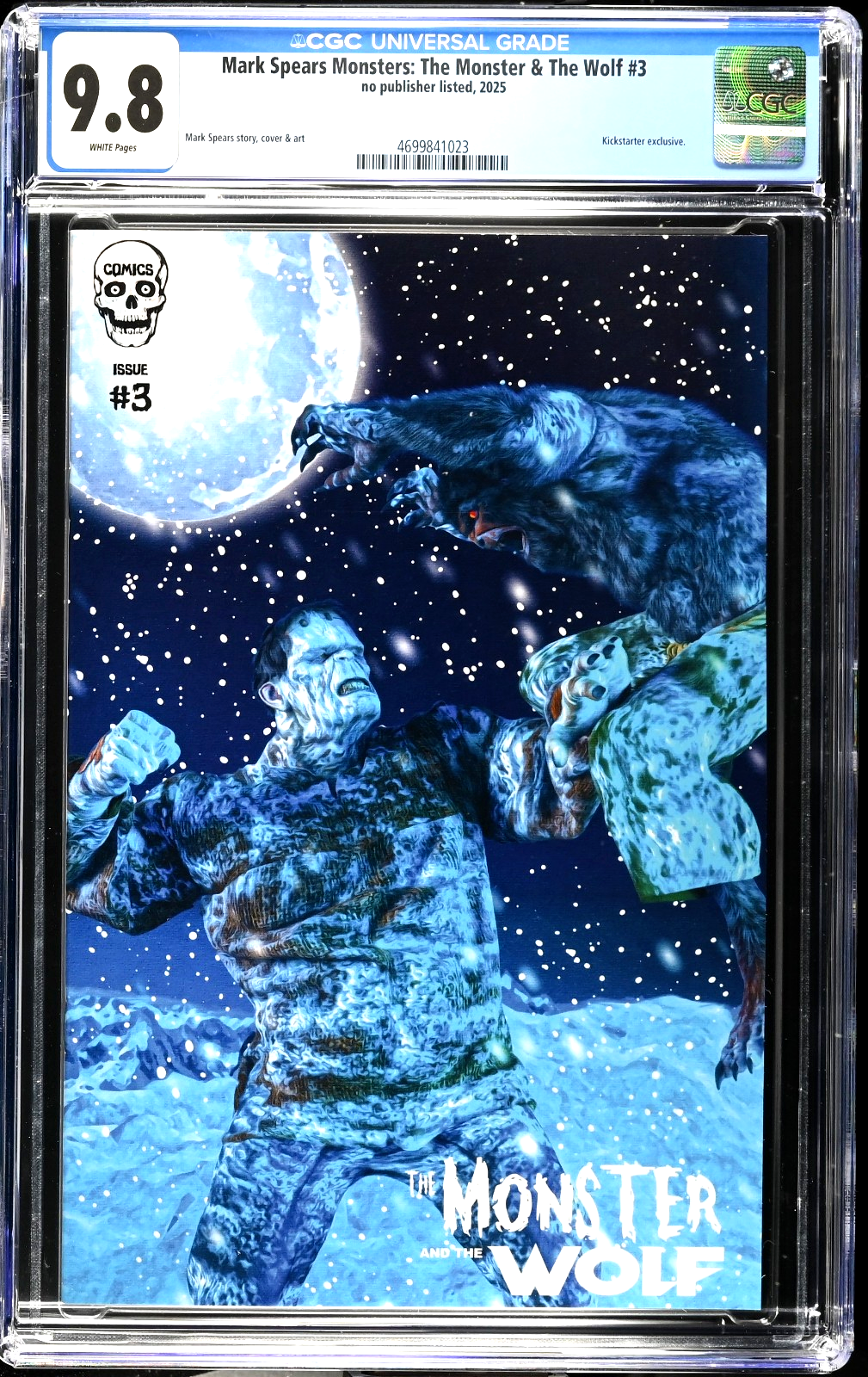 Mark Spears Monster & The Wolf #3 (2025) CGC 9.8 Kickstarter Cvr A Snowy Battle