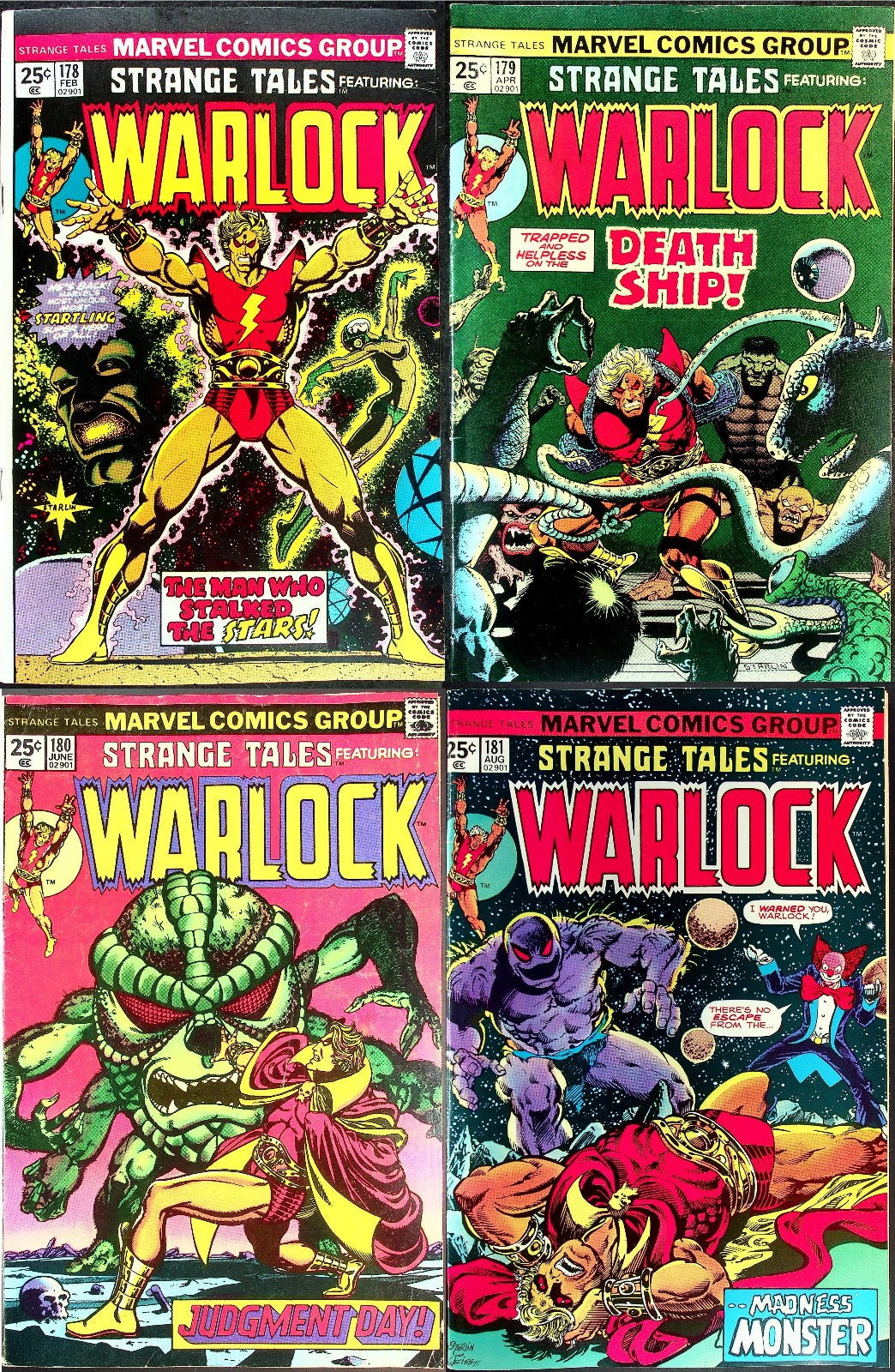 Strange Tales #178 179 180 181 (1975) Warlock KEYS 1st Magus, Gamora & Pip Troll