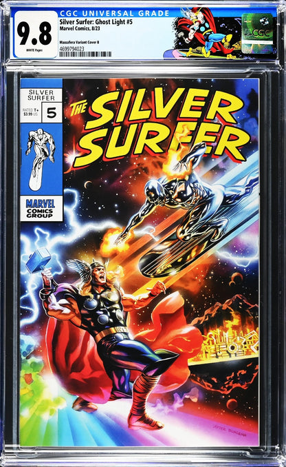 Silver Surfer Ghost Light #5 (2023) CGC 9.8 Massafera Retired Custom Label LTD