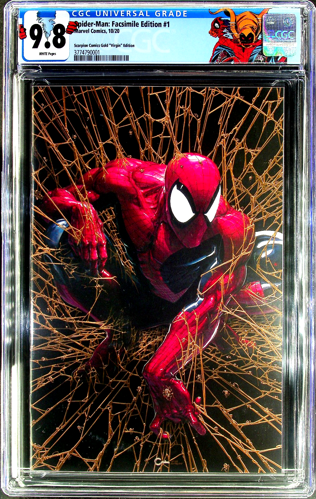 Spider-Man #1 (2020) CGC 9.8 Facsimile Crain Gold Virgin ASM238 Custom Label LTD