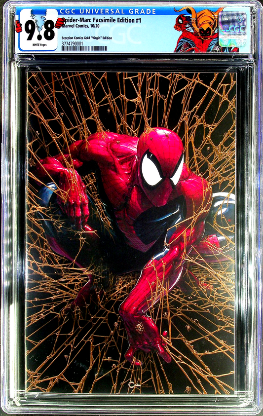 Spider-Man #1 (2020) CGC 9.8 Facsimile Crain Gold Virgin ASM238 Custom Label LTD