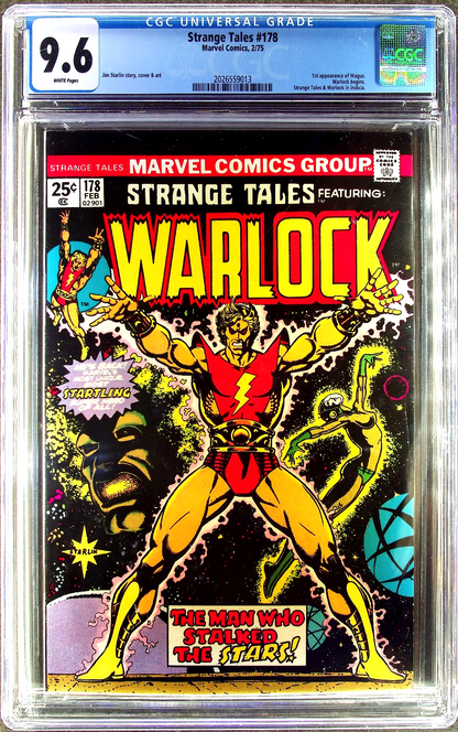 Strange Tales #178 (1975) Warlock CGC 9.6 White Starlin Key 1st Magus Warlock