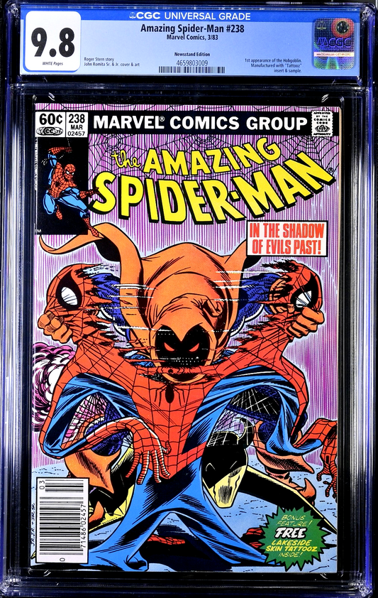 Amazing Spider-Man #238 (1983) CGC 9.8 NM/MT WHITE  Newsstand Tattooz Hobgoblin