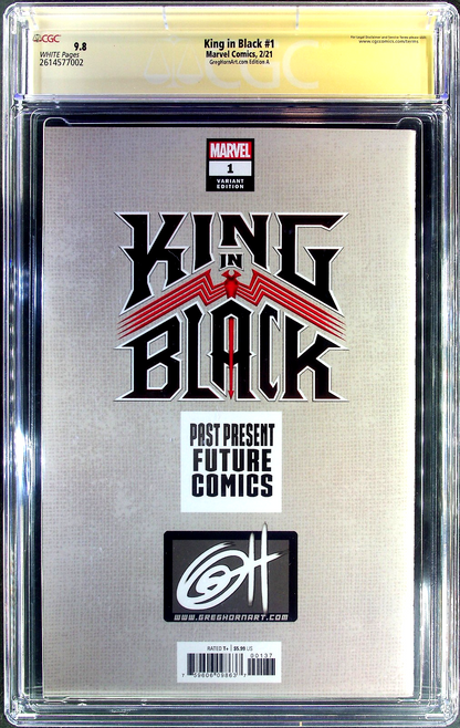 King in Black #1 (2021) CGC 9.8 SS NM/MT Greg Horn Homage ASM #347 Remark #2/50