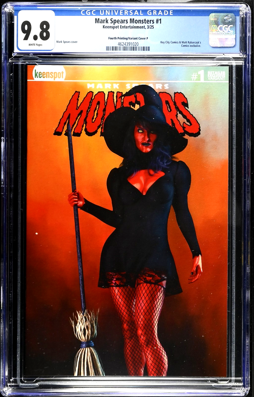 Mark Spears Monsters #1 (2025) CGC 9.8 NM/MT 4th Print Cvr P C2E2 Witch Ltd 500