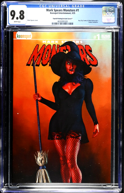 Mark Spears Monsters #1 (2025) CGC 9.8 NM/MT 4th Print Cvr P C2E2 Witch Ltd 500