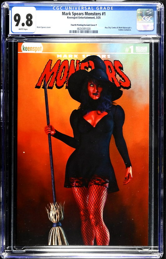 Mark Spears Monsters #1 (2025) CGC 9.8 NM/MT 4th Print Cvr P C2E2 Witch Ltd 500