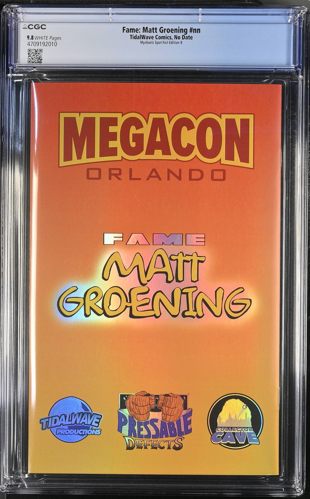 Fame: Matt Groening (2026) CGC 9.8 MegaCon Mychaels Spot Foil Simpsons Krusty IT